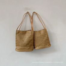 Ready to Ship Wholesale Vintage Ladies Tote Handbag Straw Purse Bucket Handbags